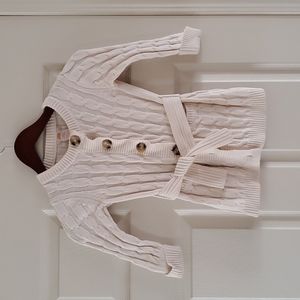 Girls Cable Knit Button Up Sweater size 3T